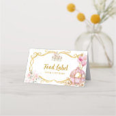 Royal Princess Pink Pumpkin Carriage Eetlabel Afsprakenkaart (Achterkant)