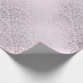 Royal Princess Pink Silver Damask Shiny Cadeaupapier (Hoek)