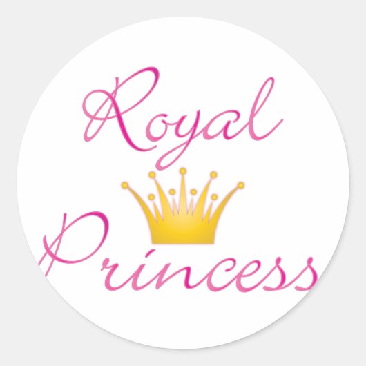 Royal Princess Ronde Sticker (Voorkant)