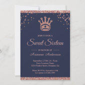 Royal Princess Roos Gold Glitter Sweet Sixteen Kaart (Voorkant)