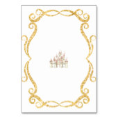 Royal Princess Roze Pompoen Carriage Table Number Kaart (Achterkant)