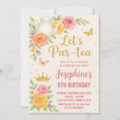 Royal Princess Tea Party Uitnodiging voor verjaard (Voorkant)