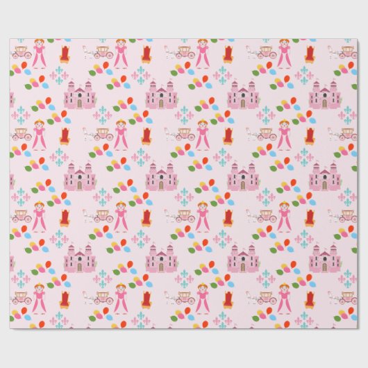 Royal Princess verjaardagsfeestje Cadeaupapier (Vlak)