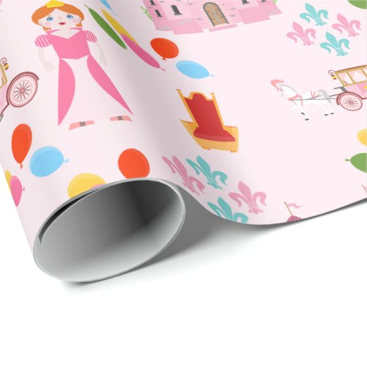 Royal Princess verjaardagsfeestje Cadeaupapier (Rol Hoek)