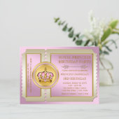 Royal Princess verjaardagsfeestje Kaart (Staand voorkant)