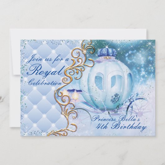 Royal Princess verjaardagsfeestje uitnodigingen (Voorkant)