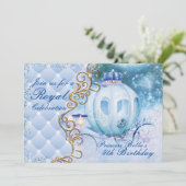 Royal Princess verjaardagsfeestje uitnodigingen (Staand voorkant)