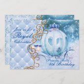 Royal Princess verjaardagsfeestje uitnodigingen (Voorkant / Achterkant)