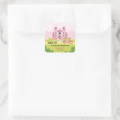 Royal Princess verjaardagsfeestje voor meisjes Vierkante Sticker (Tas)