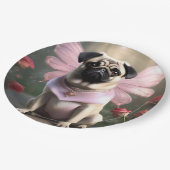 Royal Pug: De Prinses Sprookje van Betoverde Rijke Papieren Bordje (Gekanteld)