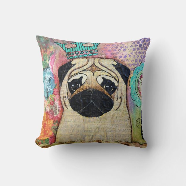 Royal Pug Pillow Kussen (Voorkant)