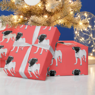 Royal Pug Wrapping Papier in Koraal