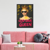 Royal Punk Graffiti Queen Canvas Kunstdruk Afdruk (Insitu (Woonkamer))