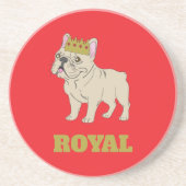 Royal Pup Zandsteen Onderzetter (Voorkant)