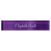 Royal Purple Faux Metallic Foil Naambordje (Voorkant)