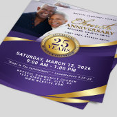 Royal Purple & Gold Church Anniversary Flyer