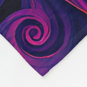 Royal Purple Owl: Majestic Mystical Art Fleece Deken (Hoek)