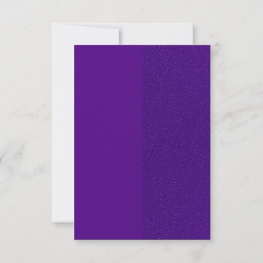 Royal Purple Split‑Glitter Response Card - Aangepa RSVP Kaartje (Voorkant)