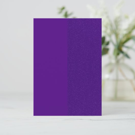 Royal Purple Split‑Glitter Response Card - Aangepa RSVP Kaartje (Staand voorkant)