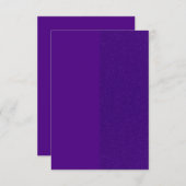 Royal Purple Split‑Glitter Response Card - Aangepa RSVP Kaartje (Voorkant / Achterkant)