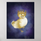 Royal Quackery: Gele eendje met gouden kroon Poster (Voorkant)