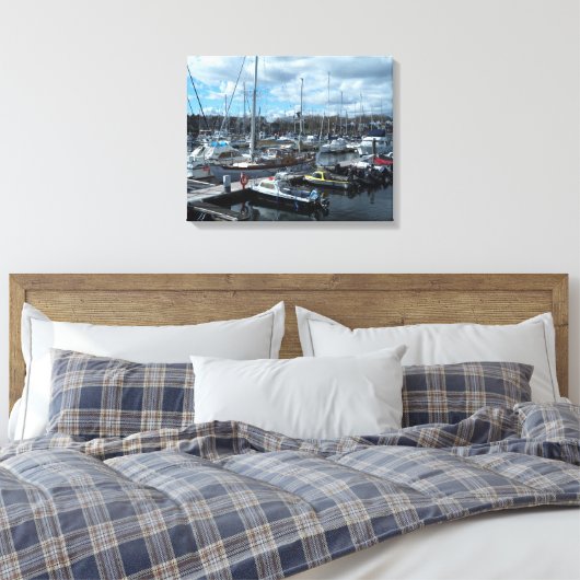 Royal Quays Marina Tyneside Canvas Afdruk (Insitu (Slaapkamer))