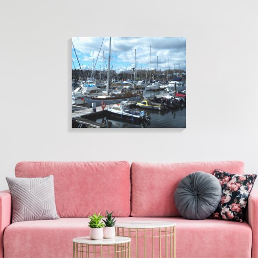 Royal Quays Marina Tyneside Canvas Afdruk (Insitu (Woonkamer))