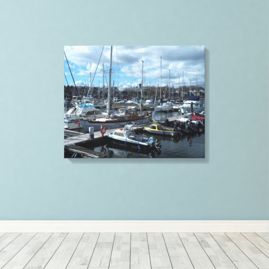Royal Quays Marina Tyneside Canvas Afdruk (Insitu (Houten vloer))