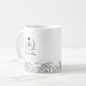 Royal Queen Bee Laurel Wreath  Floral Koffiemok (Voorkant links)