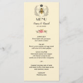Royal Queen Bee Laurel Wreath Floral Wedding Menu (Voorkant)