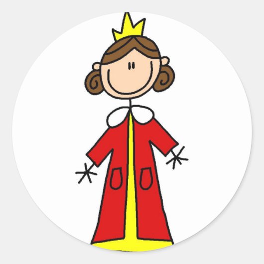 Royal Queen Stick figuur Sticker (Voorkant)