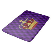 Royal Queen's Crown & Faux Paarse Pintucks Badmat (Gekanteld)