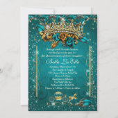 Royal Quinceañera en Sweet 16 Party Uitnodigingen (Achterkant)