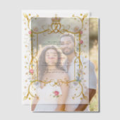 Royal Quinceañera Floral Goud Verjaardagsfeest Vellum Uitnodigingen (Offset (Koppel))
