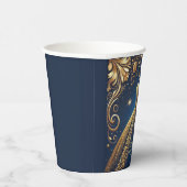 Royal Quinceañera Gold en Navy Princess Thema Papieren Bekers (Rechts)