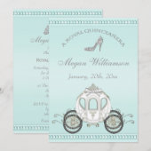 Royal Quinceañera Princess Coach & Sparkle Heels Kaart (Voorkant / Achterkant)