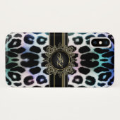 Royal Rainbow Leopard gepersonaliseerd iPhone X Ho Case-Mate iPhone Case (Achterkant (horizontaal))