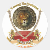 ROYAL RAJPUT RAJASTHAN RONDE STICKER (Voorkant)