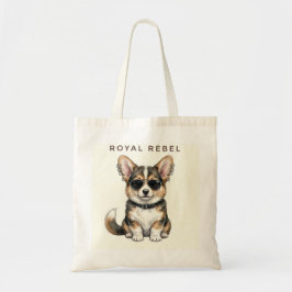 Royal Rebel Corgi-Coolle Hond met Zonnebril Tote Bag
