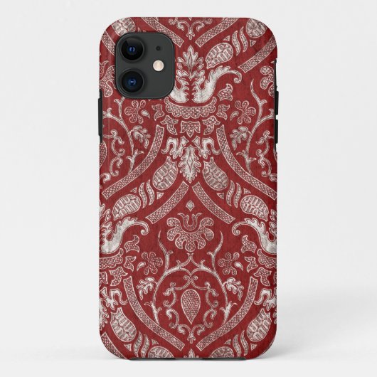 Royal Red Damask Case-Mate iPhone Case (Achterkant)