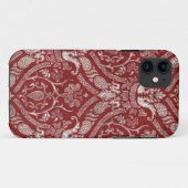 Royal Red Damask Case-Mate iPhone Case (Achterkant (horizontaal))