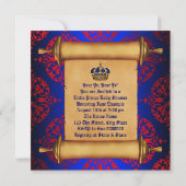 Royal Red en Blue Prince Baby shower Kaart (Achterkant)