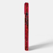 Royal Red en Gold Art Deco Patroon Case-Mate iPhone Case (Achterkant / Links)