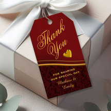 Royal Red gepersonaliseerd dank u bruiloft gunst