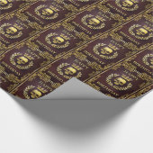 Royal Red & Gold King van de dode verjaardag Cadeaupapier (Hoek)