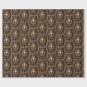 Royal Red & Gold King van de dode verjaardag Cadeaupapier (Vlak)