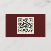 Royal Red & Gold QR Code Visitekaartjes met reliëf (Achterkant)