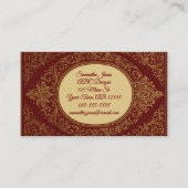 Royal Red & Gold QR Code Visitekaartjes met reliëf (Voorkant)