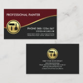 Royal Red Gold Wave Painting Service Visitekaartje (Voorkant / Achterkant)