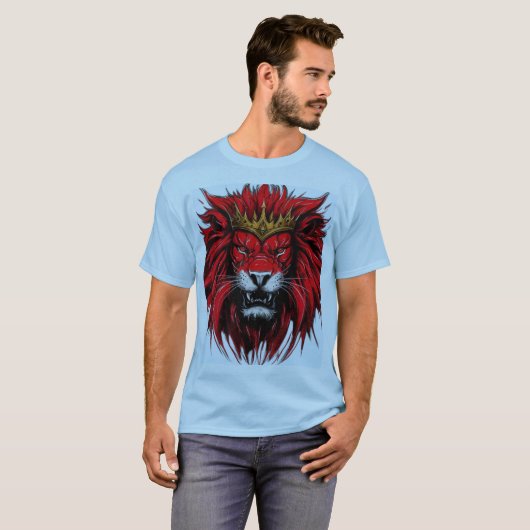 Royal Red Lion T-shirt - King of the Oerwoud Artwo (Voorkant volledig)